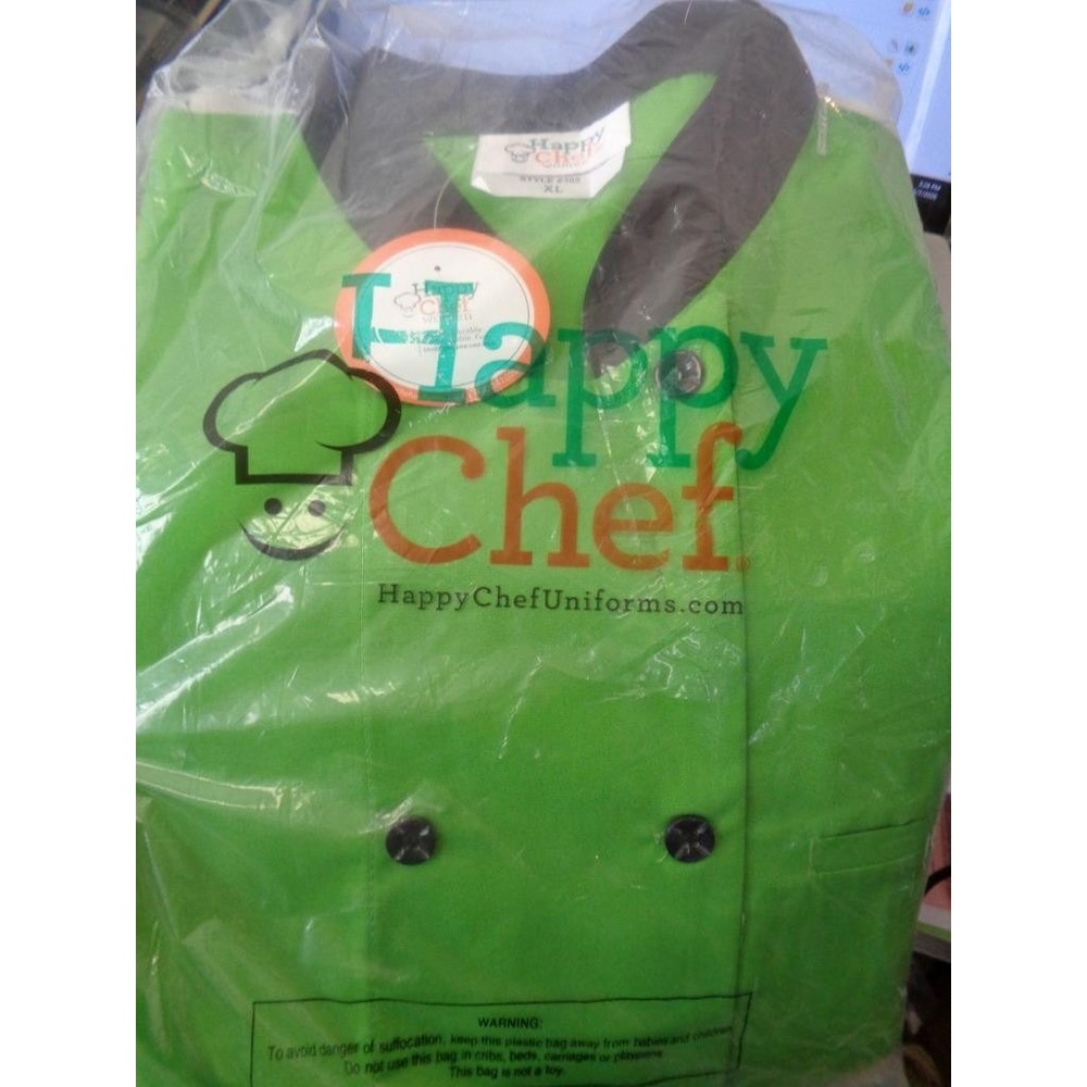 Happy Chef Woman Uniform Shirt Green XL
